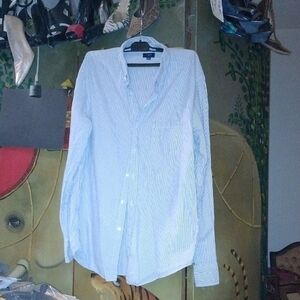 J. Crew Light Blue Striped Button Down Shirt